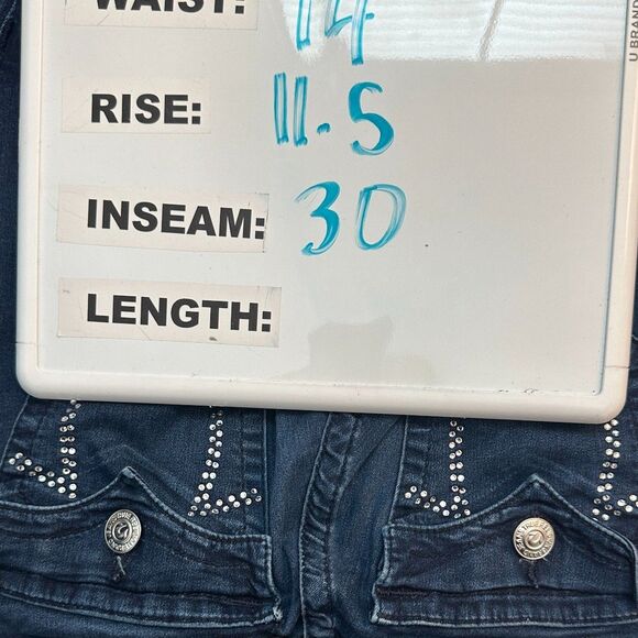 True Religion Curvy Skinny Crystal Mid Rise Jeans Women's Size 27 - Picture 5 of 6